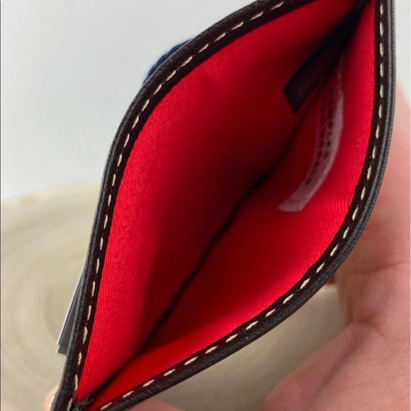 Dooney & Bourke T’Moro Brown Leather Card Holder Sample. Great stocking stuffer! - Picture 7 of 10
